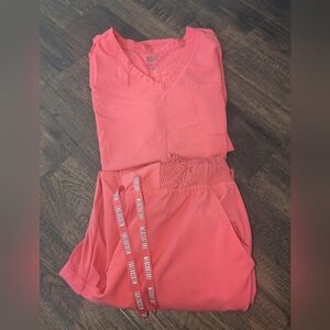 Med Couture Jogger + Tuck In Shirt Scrub Set